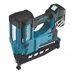 Makita DBN600RTJ 64mm 18V 2 x 5.0Ah Li-Ion LXT Second Fix Cordless Nail Gun 2 Makita DBN600RTJ 64mm 18V 2 x 5.0Ah Li-Ion LXT Second Fix Cordless Nail Gun - Image 2