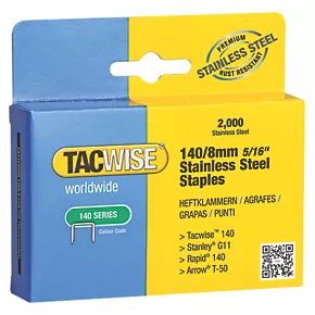 Tacwise 140 Series Staples Stainless Steel 8 x 10.6mm 2000 Pack 2 Tacwise 140 Series Staples Stainless Steel 8 x 10.6mm 2000 Pack - Image 2