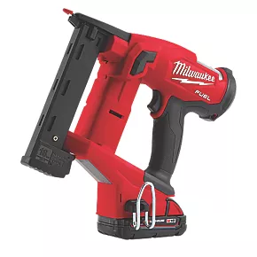 Milwaukee M18FNCS18GS-202X 6.35mm 18V 2 x 2.0Ah Li-Ion RedLithium Brushless First Fix Cordless Nail Gun 1 Milwaukee M18FNCS18GS-202X 6.35mm 18V 2 x 2.0Ah Li-Ion RedLithium Brushless First Fix Cordless Nail Gun